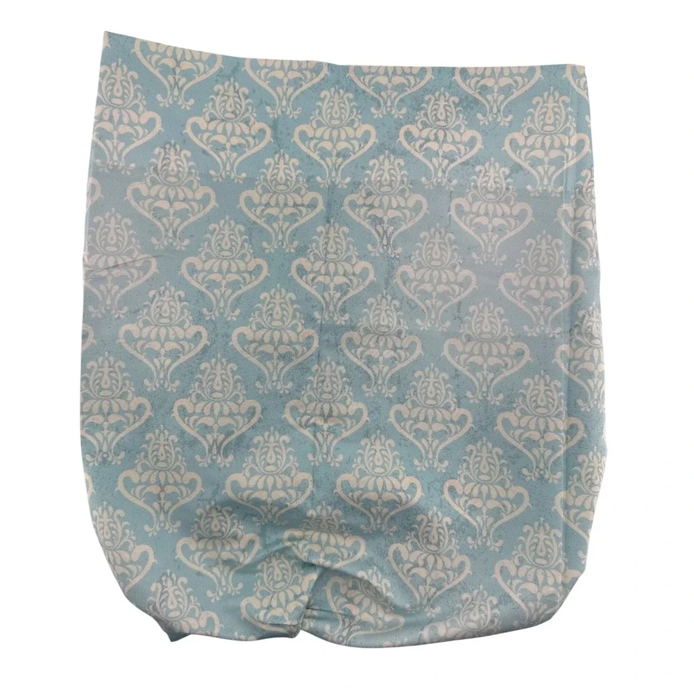 Ambesonne Blue Damask Premium Window Curtains 2 Panel Set Rod Pocket 56x84
